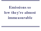 Emissions so low they're almost immeasurable